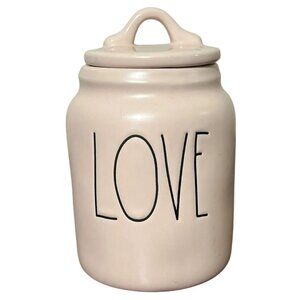 Rae Dunn "LOVE" Light Pink Baby Canister Jar